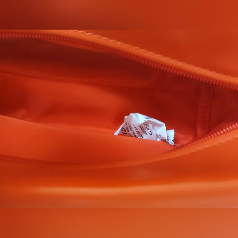 NWT Alleyoop Orange Cushioned Zippered Makeup Bag